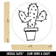 thumbnail image 2 of Cute Prickly Cactus Self-Inking Rubber Stamp Ink Stamper - Orange Ink - Medium 1 Inch, 2 of 7