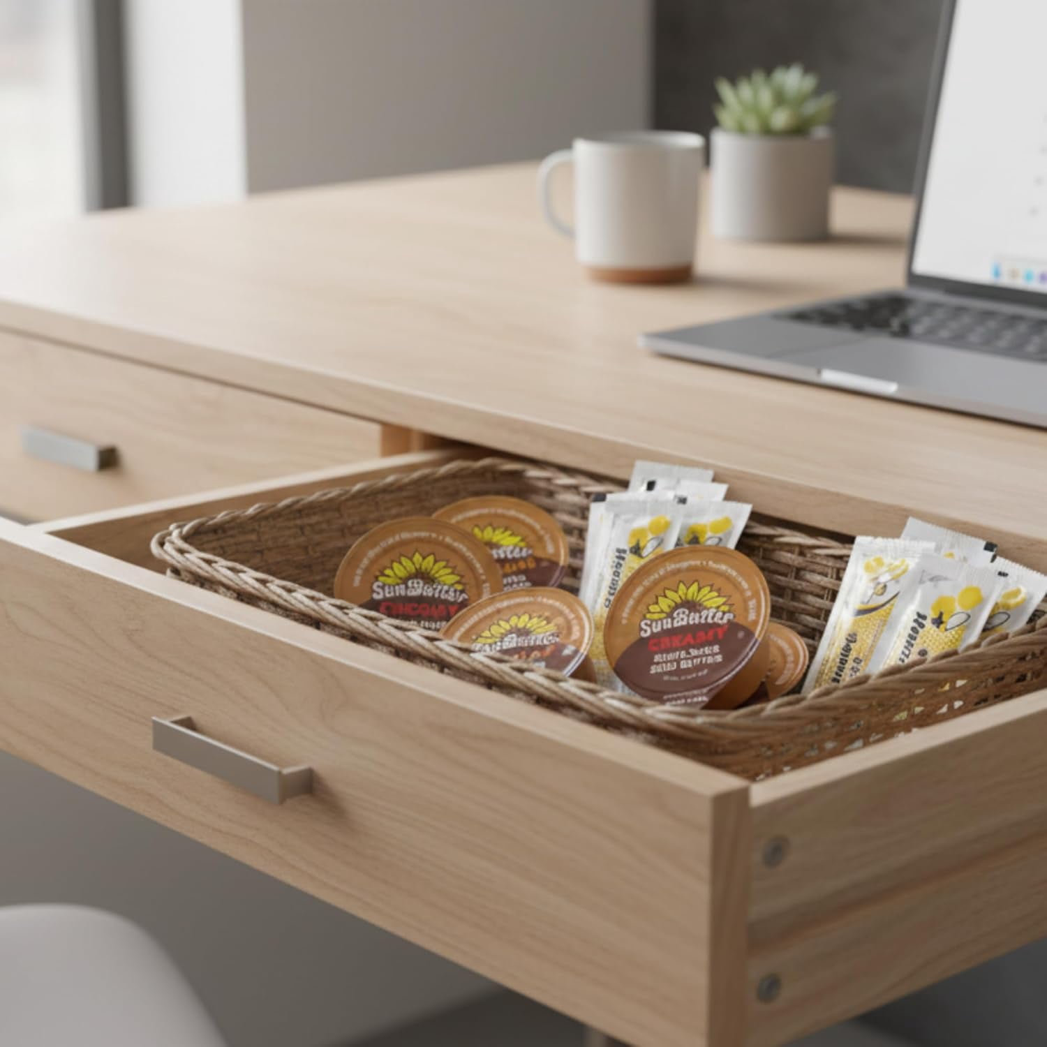 June Street Market Sunflower Butter, Jam, Honey Mini Pantry Gift Set – 25 Single-Serve Packets Sunflower Spread Assortment for Lunches, Travel, RVs, Dorms & Small Spaces