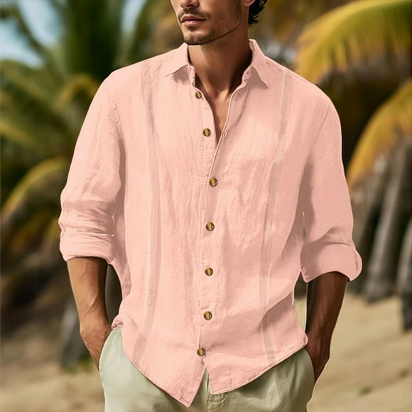 Men's Long Sleeve Lapel Shirt Casual Solid Holiday Cardigan Shirts Tops Denim Shirt Jacket Dressy Shirts Men T Shirt V Neck Long Sleeve T Shirts for Men Pack Corduroy Button down Tee Shirts for Men