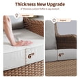 thumbnail image 5 of Gymojoy Outdoor Wicker Sofa High Back Patio 3-Seater Rattan Couch with 6'' Thick Cushions, Ideal for Porch, Poolside, Deck, Yard, 5 of 7