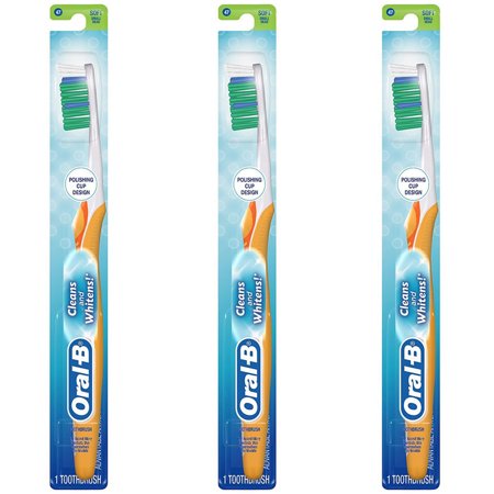 Pack of 3 New Oral-B 3D White Vivid 35 Soft Manual Toothbrush