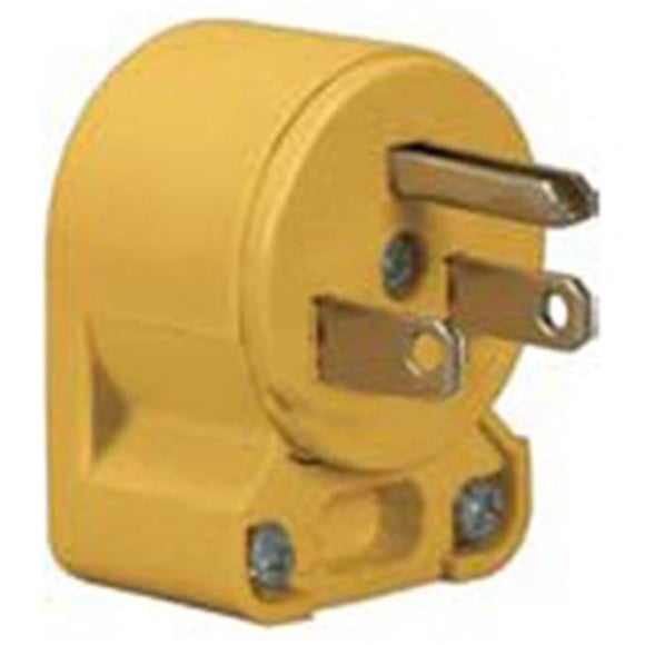 15A 125V 2-Pole Heavy Duty Grade Vinyl Plug, Yellow