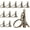 Black, variant on 12 Pieces Eiffel Tower Keyring Retro Adornment French Souvenirs Keychains (Silver)