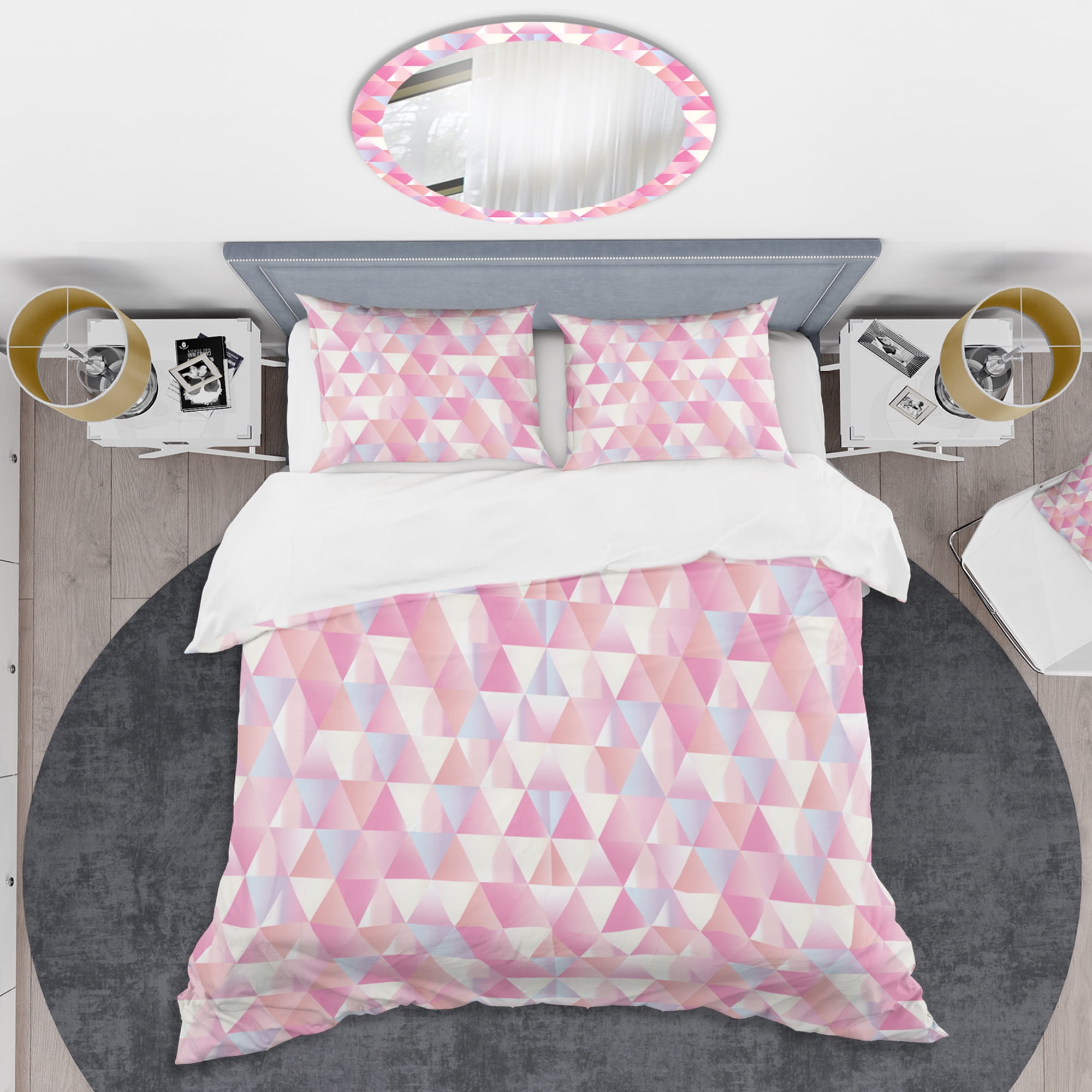 Designart 'Diamond Retro VI' Mid-Century Modern Duvet Cover Set