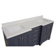 thumbnail image 2 of Nantucket 72" Double Bathroom Vanity with Marine Gray Cabinet and Carrara Marble Top, 2 of 7