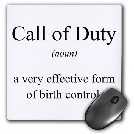 3dRose Call of Duty noun a very effective form of birth control., Mouse Pad, 8 by 8
