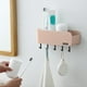 thumbnail image 1 of Almacenamiento y organización para el baño, organizadores y almacenamiento para armarios, cepillo de dientes colgante con 2 tazas, cepillo de dientes de pared, cepillo de dientes para baño y tocador., 1 of 8