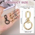 thumbnail image 2 of PATIKIL 2.2" Swivel Snap Hooks with Key Rings, 2Pcs Double Opening Metal Oval Swivel Spring Clasp Clip with O Ring for DIY Crafts Jewelry Lanyard Making, Dark Gray/Gold Tone, 2 of 6