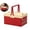 Red, variant on Plastic Storage Bin with Lid Small Foldable Plastic Basket Storage Basket for Kitchen Office Bedroom Desktop Home Decor