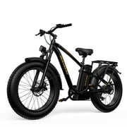 SOHAMO Fat Tire Electric Bike 26" Mountain Bike, 750W 48V 20AH Men's Bike, Front Suspension, Shimano 7 Speed E-Bike for Adults with Fenders