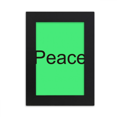thumbnail image 1 of Peace Word Inspirational Quote Sayings Desktop Photo Frame Picture Display Art Painting Exhibit, 1 of 3