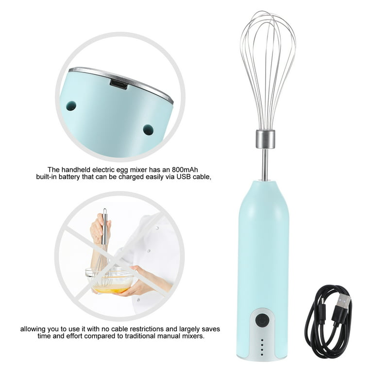 GAJING Standable Cordless Multi-speed Handheld Electric Mixer, Comfortable  Grip Egg Whisk USB Charging Function With Egg Sticks And Cream Sticks