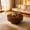 Art Deco Pedestal, variant on Round Coffee Table with Pedestal Base, Walnut Wood Grain Circular Center Table, Lacquered Art Deco Drum Table for Living Room Apartment Office 31.50" W x 31.50" D x 13.40" H