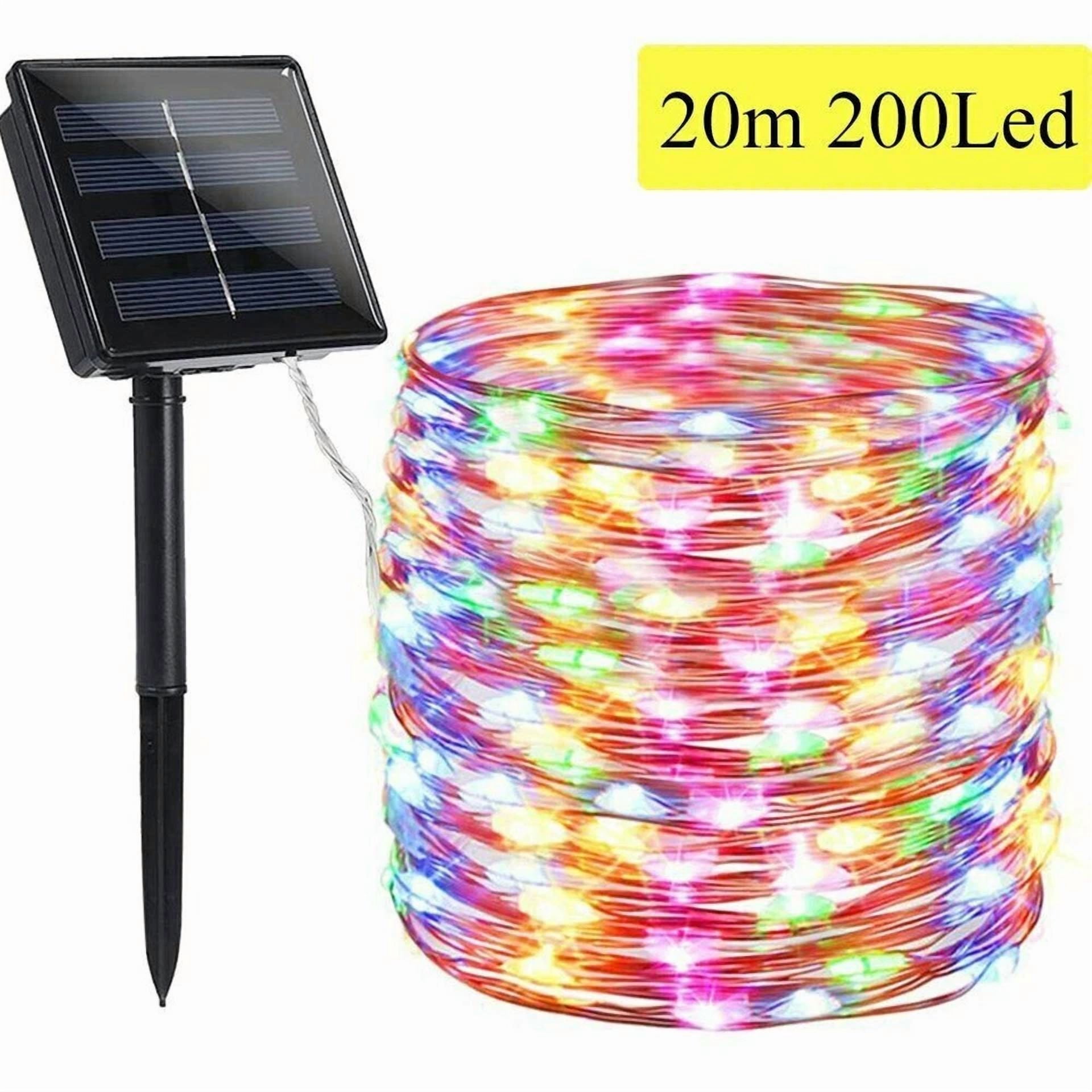 PURELY- Solar Led Powered Fairy String Rope Strip Lights Waterproof Outdoor Garden Patio