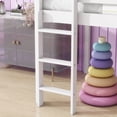 thumbnail image 4 of Leumius Twin Low Loft Bed with Slide, Ladder, Safety Guardrails, Rubber Wood Twin Loft Bed for Boys Girls White, 4 of 9