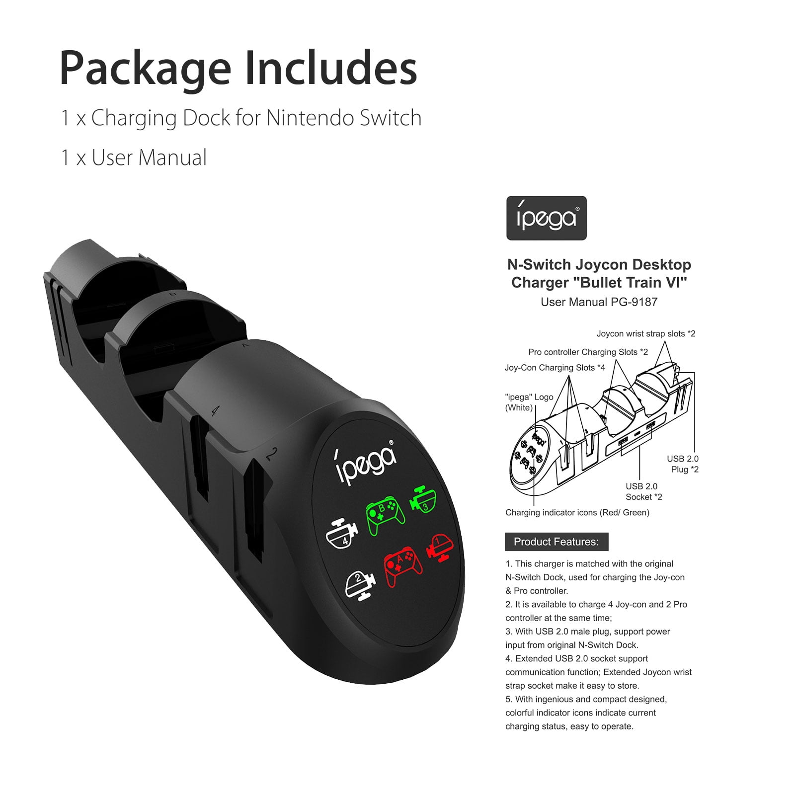 Ipega switch charger 2025