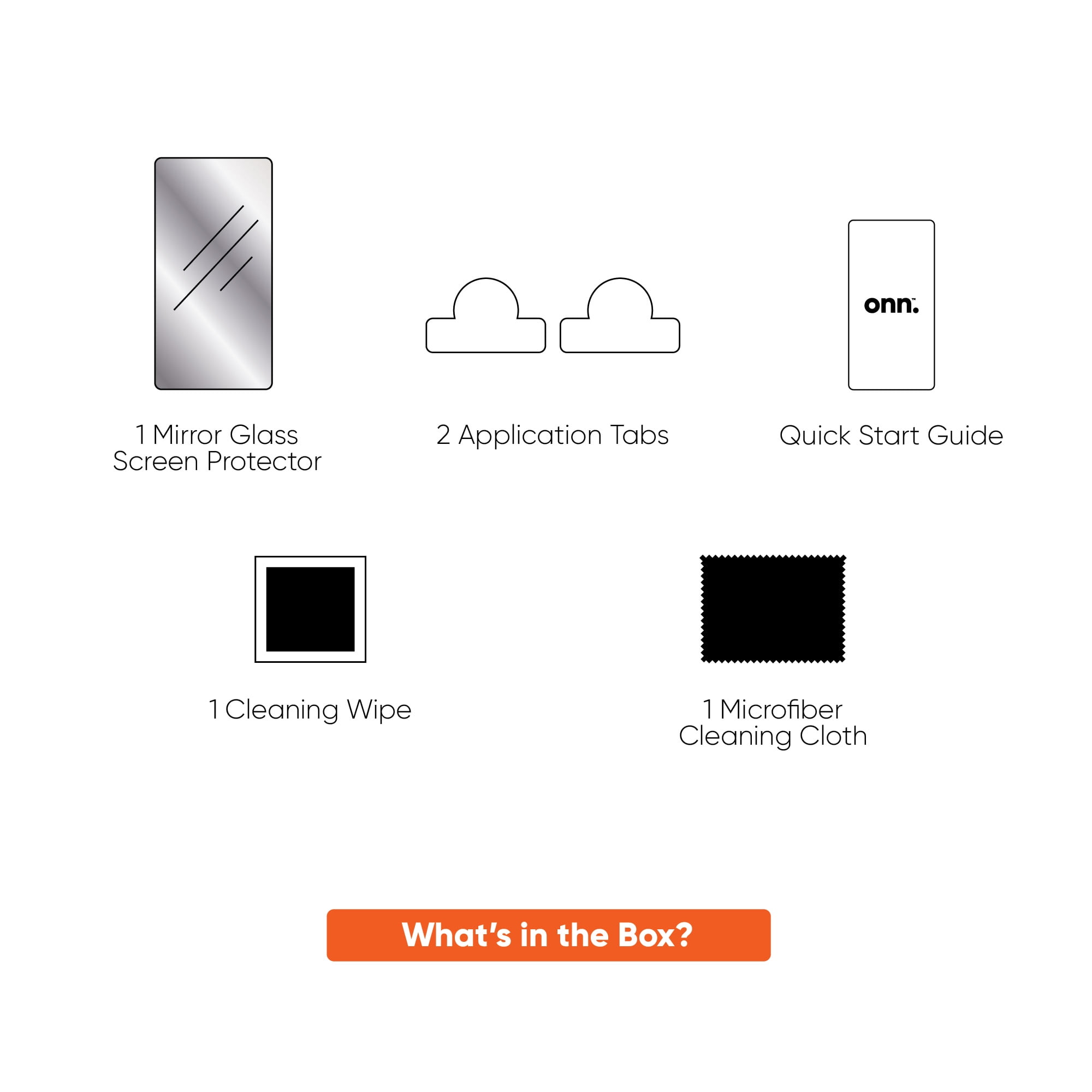 onn. Mirror Glass Screen Protector for iPhone 14 Pro Max - Mirror Finish