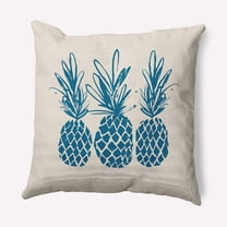 Simply Daisy 16" x 16" Pineapples Indoor/Outdoor Polyester Throw Pillow, Autumn Blue