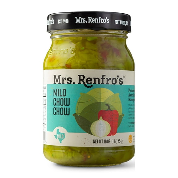 Mrs. Renfro’s Mild Chow Chow Relish, 16 oz, Gluten-Free, No Artificial Preservatives