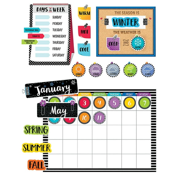 Creative Teaching Press Bold & Bright Calendar Bulletin Board Set