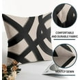 thumbnail image 6 of Black Beige Tan Khaki Pillow Covers 16x16 Inch Set of 2 Modern Abstract Graffiti Art Line Decorative Throw Pillows Minimalist Geometric Pillow Cases Home Decor for Sofa Couch Bedroom Outdoor, 6 of 6