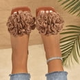 thumbnail image 6 of Women's Flat Flip Flops Square Toe Soft Sole Open-Toe Flower Comfortable Spring Summer Beach Slippers,Size 36-43, 6 of 9