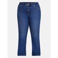 thumbnail image 5 of Terra & Sky Women's Plus Signature Mid Rise Bootcut Jeans, 30” Inseam, Sizes 16W-26W, 5 of 5