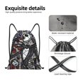 thumbnail image 4 of Goofa The Nightmare Before Christmas Print Drawstring Backpack Bag Sport Gym Sackpack Cinch Bags Drawstring Bags Draw String Sport Bag-Small, 4 of 6