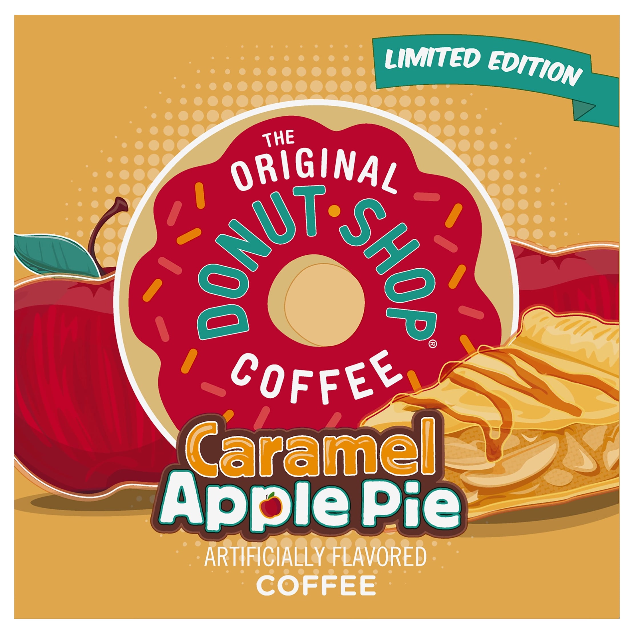 The Original Donut Shop Coffee Caramel Apple Pie K Cups 1 Box of 12 Limited Edition