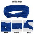 thumbnail image 4 of Bow Headband Fashion Cute Cotton Hair Band for Teenager Dark Blue 7.3Inch, 4 of 6