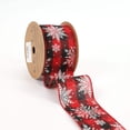 thumbnail image 3 of LaRibbons 2 1/2" Wired Ribbon | "Check Snowflake" Black/Red/White | 10 Yard Roll, 3 of 6