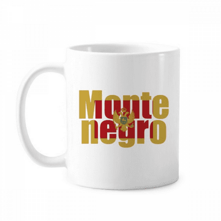 

Montenegro Country Flag Name Mug Pottery Cerac Coffee Porcelain Cup Tableware