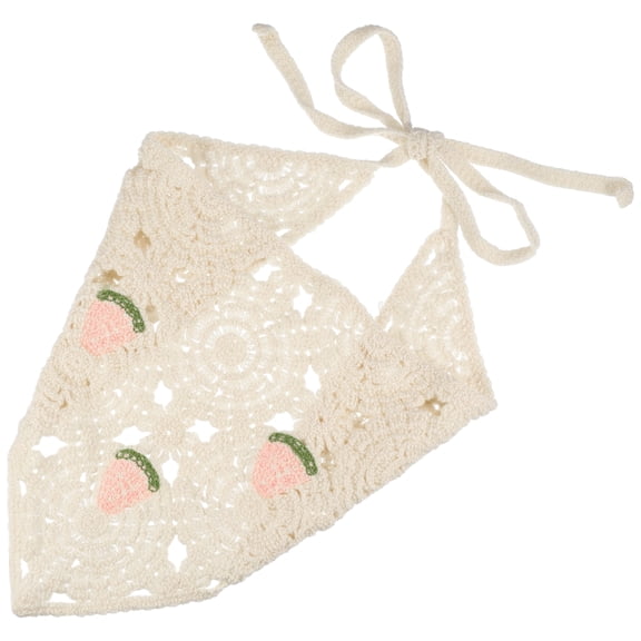 Unique Bargains 1 Pc Fashion Watermelon Hollow Triangle Headwrap for Women 21.26"x10.24" Beige