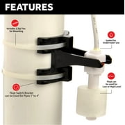 Sump Alarm Water Level Float Switch,15ft,w/ Brckts