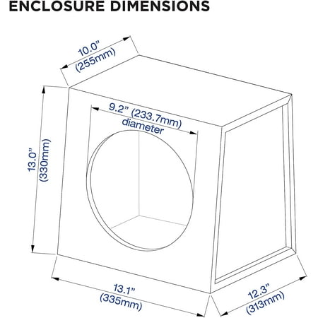 Scosche SE69KT 6 x 9 Single Car Speaker Box Enclosure with Gray Carpet