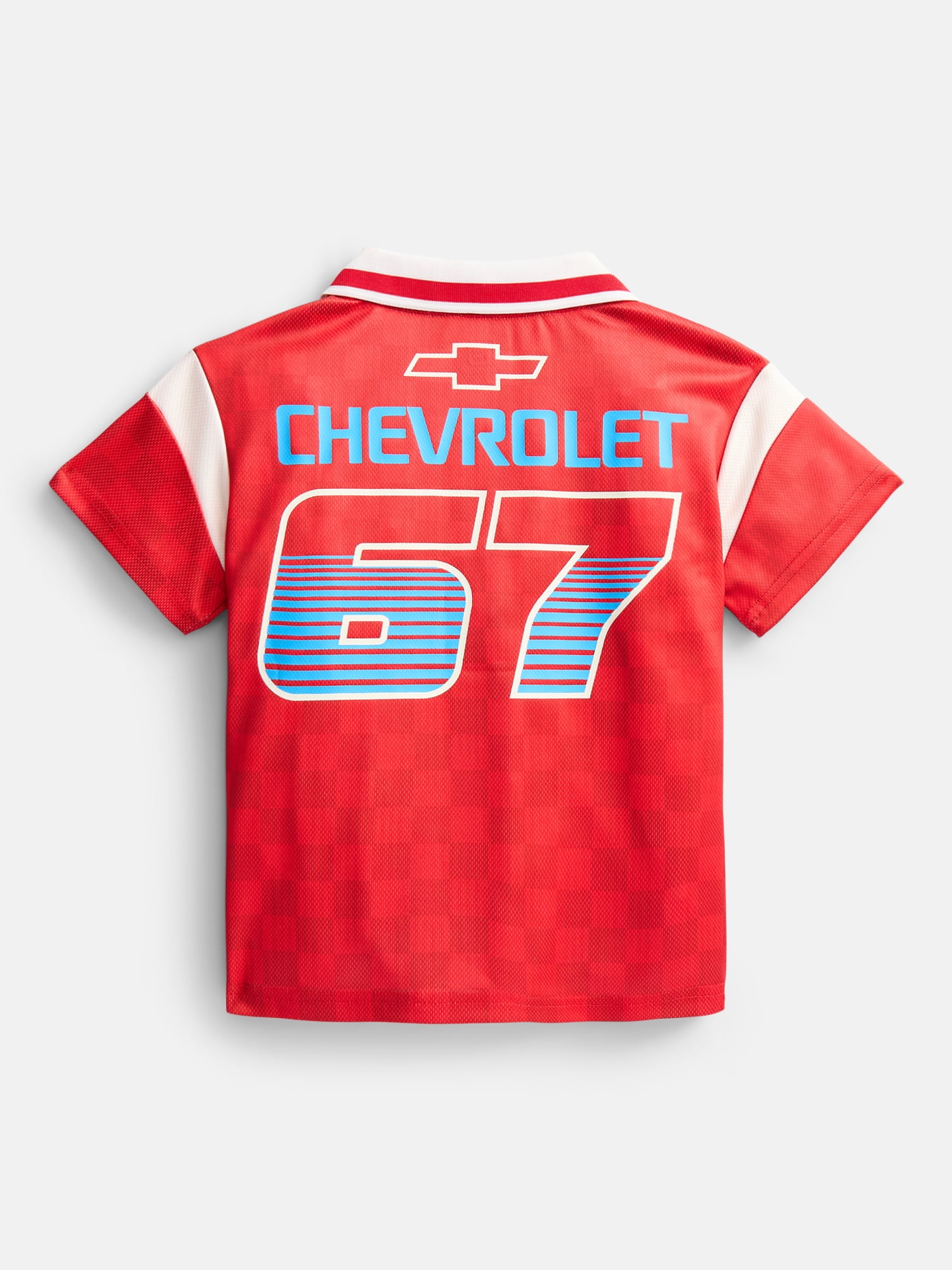 Chevy Camaro Boys' Collared Front Back Graphic Jesey with Short Sleeves, Sizes 4-18