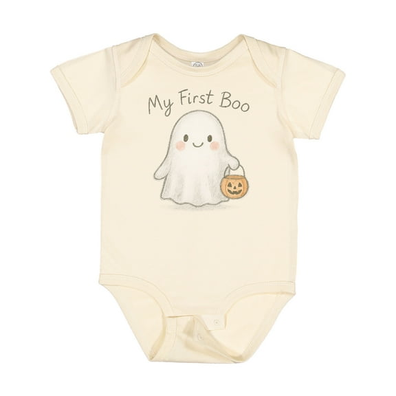 Inktastic My First Boo Cute Ghost Halloween Boys or Girls Baby Bodysuit