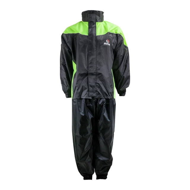 Impermeable Roda 2 Piezas Negro Amarillo Talla Grande