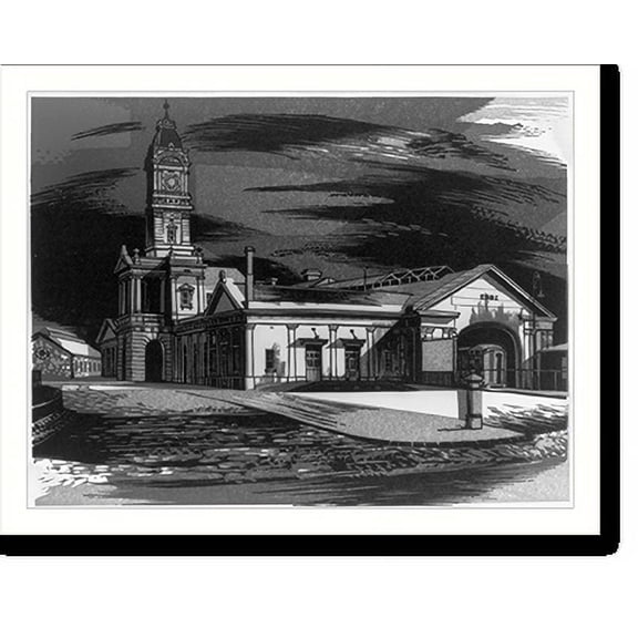 Historic Print, [San Francisco ferry terminal], 16" x 20"