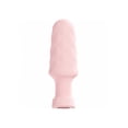 thumbnail image 2 of Loveline Velvet Silicone Rechargeable Vibrating Anal Plug with Remote Control, Pink, 2 of 4