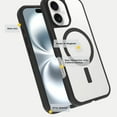 thumbnail image 6 of OtterBox iPhone 16 Pro (Only) - React Series Case - Black Crystal (Clear/Black) - Snaps to MagSafe - Ultra-Thin - Non-Retail Packaging, 6 of 7
