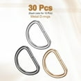 thumbnail image 3 of Uxcell 30pcs D Ring 1" (25mm) Metal Electroplate D-Shape Buckle Clips, 3 Colors, 3 of 7