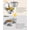 Four-piece set, variant on Stainless Steel Chafing Dish Buffet Set – 2 Pack 5QT Round Food Warmers with Glass Lids, Portable Stand, Spoon & Tongs – For Catering, Parties, Weddings, Banquets – Independent station – 2-piece