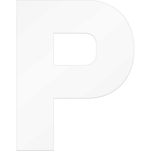 Au Bon Cake Clear Acrylic Template for Shaping Your Cake into Arial-Font Uppercase Letter P
