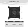 thumbnail image 4 of DouZhe Velvet Decorative Throw Pillow Covers Set of 2, Soft Square Cushion Cover with Invisible Zipper Mystic Viking Gothic Runes Printing, 16"x16", 4 of 7