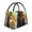 Riverside Meditating Cat, variant on Vsdgher Romantic Floral Bear Print Insulated Reusable Bags with Sturdy Zipper and Handles, Foldable Totes for Hot or Cold Food Bring or Delivery