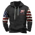 thumbnail image 2 of Aloohaidyvio Mens Comfortable Hoodie Heart Pattern Printed Hooded Pocket Drawstring Sweatshirt, 2 of 4