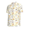 thumbnail image 4 of Wukai Rabbit And Milk Tea Men’s Polo Shirts,Quick-Dry Athletic Shirt,Classic Fit Shirts-Small, 4 of 8