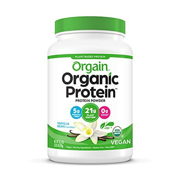 Orgain Protei;na Organica Vegetal en Polvo, Vainilla - 21g d Orgain N/A