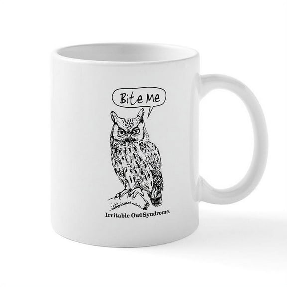 CafePress - IRRITABLE OWL Mug - 11 oz Ceramic Mug - Novelty Coffee Tea Cup